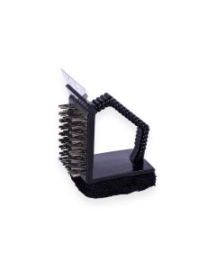 3-in-1 BBQ Grill Cleaning Brush, Scrubber and Scraper Tool