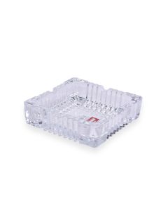 Square Glass Ashtray for Home and Office- 12cm